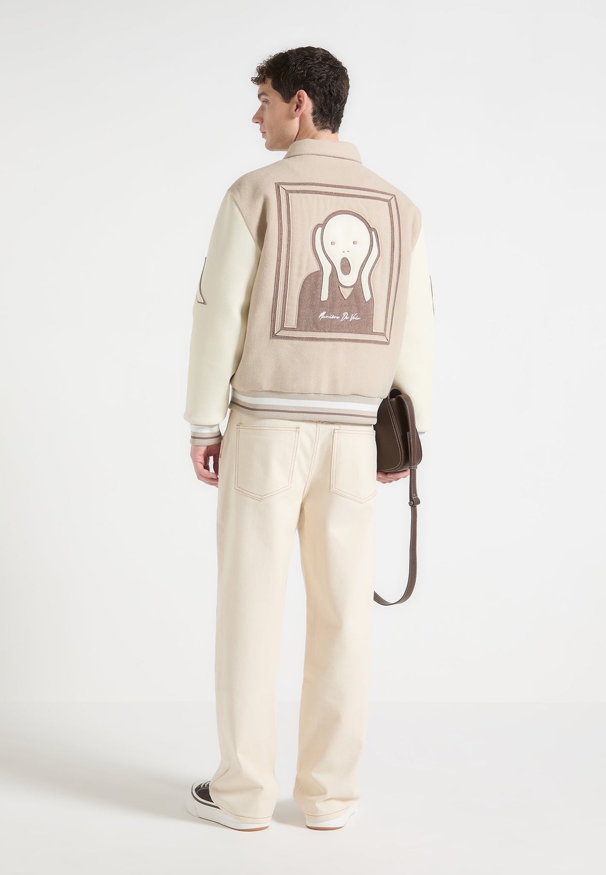Le Galerie - Wool-Blend Varsity Jacket - Beige