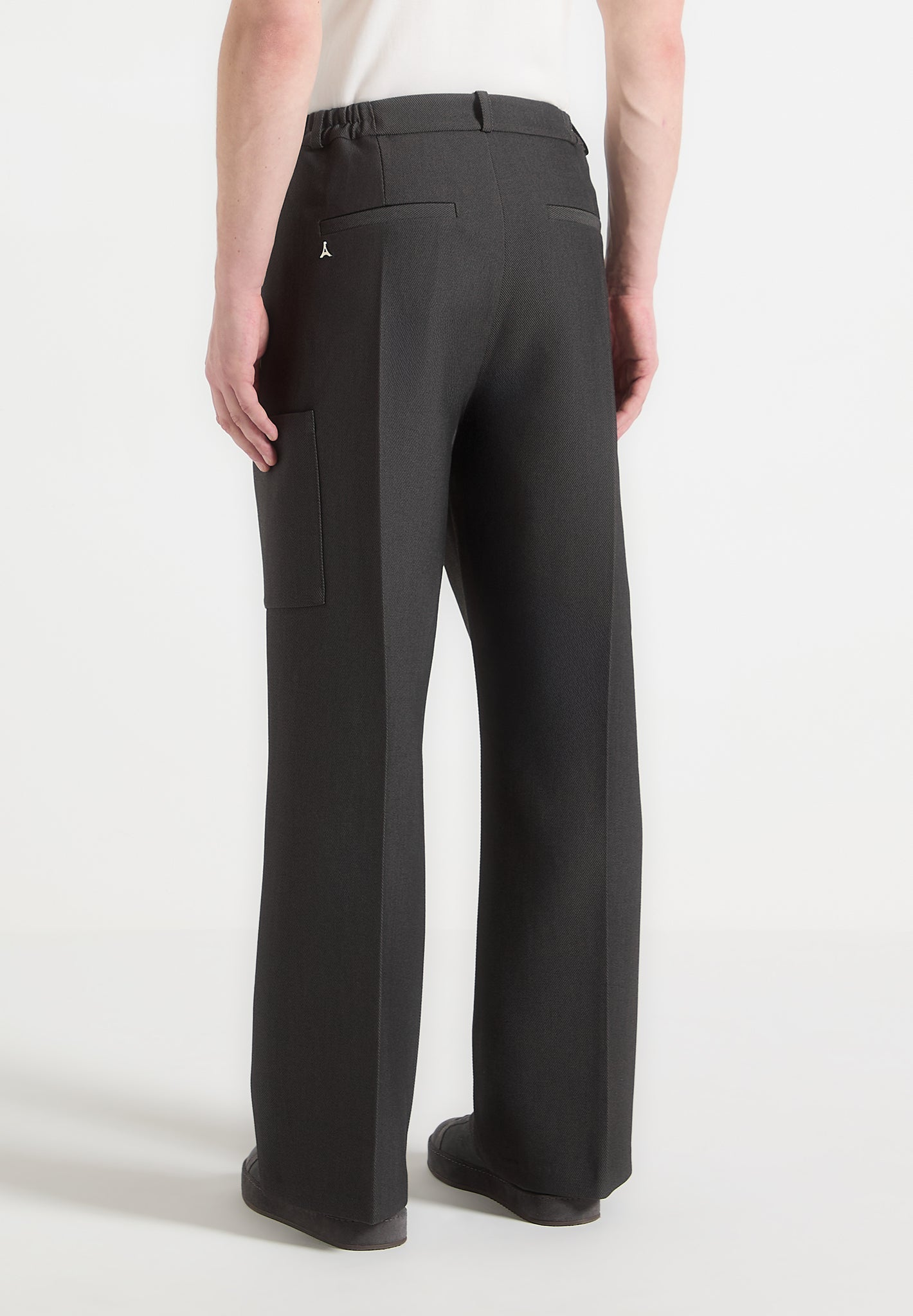 Luca - Relaxed Fit Pleated Pocket Pants - Grey