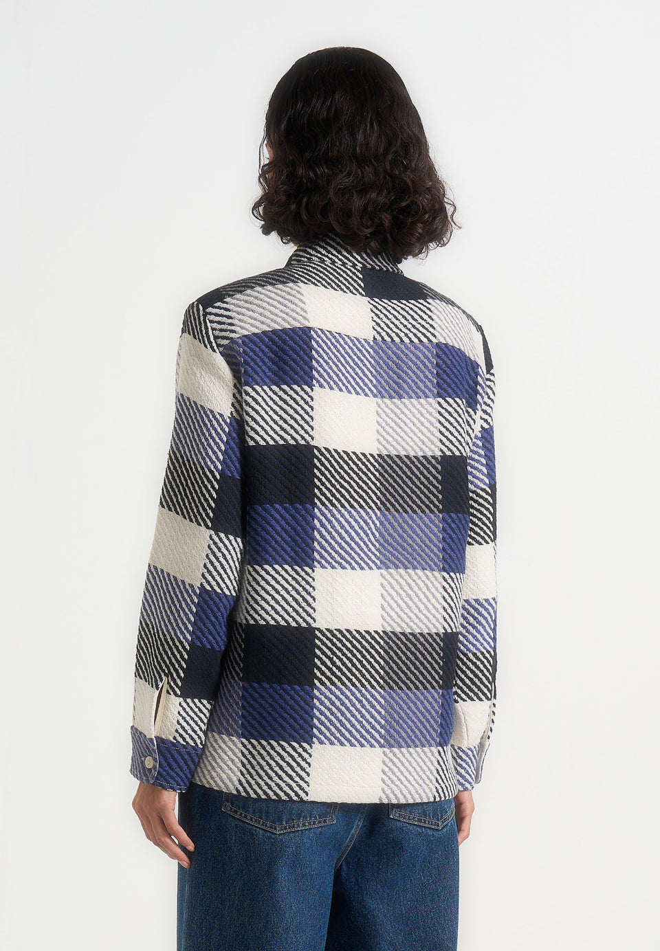 rune-unisex-check-overshirt-navy