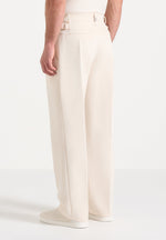 Dorian - Pleated Tailored Pants - Cream
