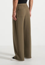 JS003 - Unisex Signature Wide Leg Joggers - Olive