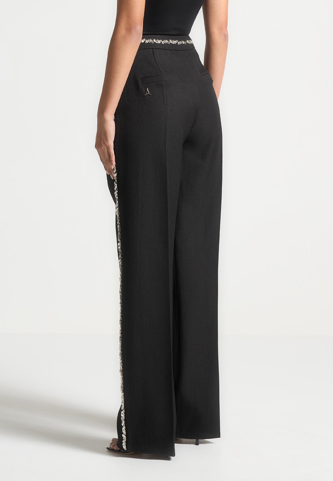 Patricia - Embellished Tailored Pants - Black