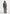 Cosette - Herringbone Wool Lapel Bomber Jacket - Grey