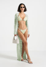 Lydie - Double Layer Bikini Top - Sage/White