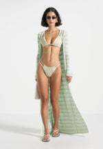 Nelly - Double Layer Bikini Bottoms - Sage/White