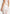 Aimee - Lace Asymmetric Capri Leggings - White
