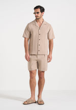 Marin - Tailored Pleated Shorts - Beige