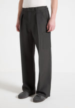 Luca - Relaxed Fit Pleated Pocket Pants - Grey