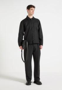 Valentin - Tailored Overshirt - Black