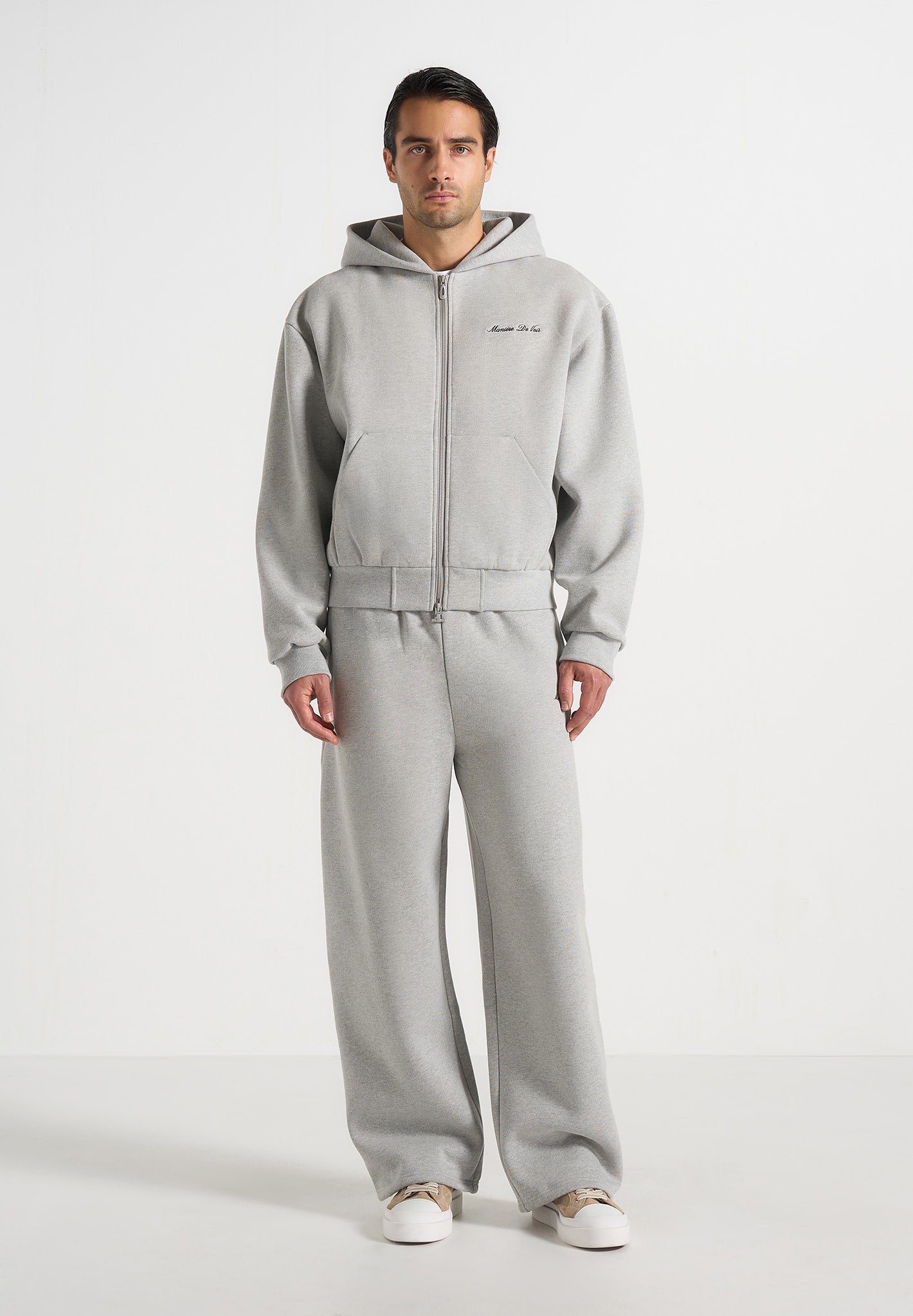 js002-unisex-signature-relaxed-fit-zip-hoodie-marl-grey