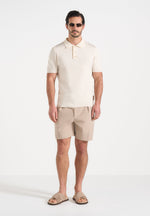 Marin - Tailored Pleated Shorts - Beige