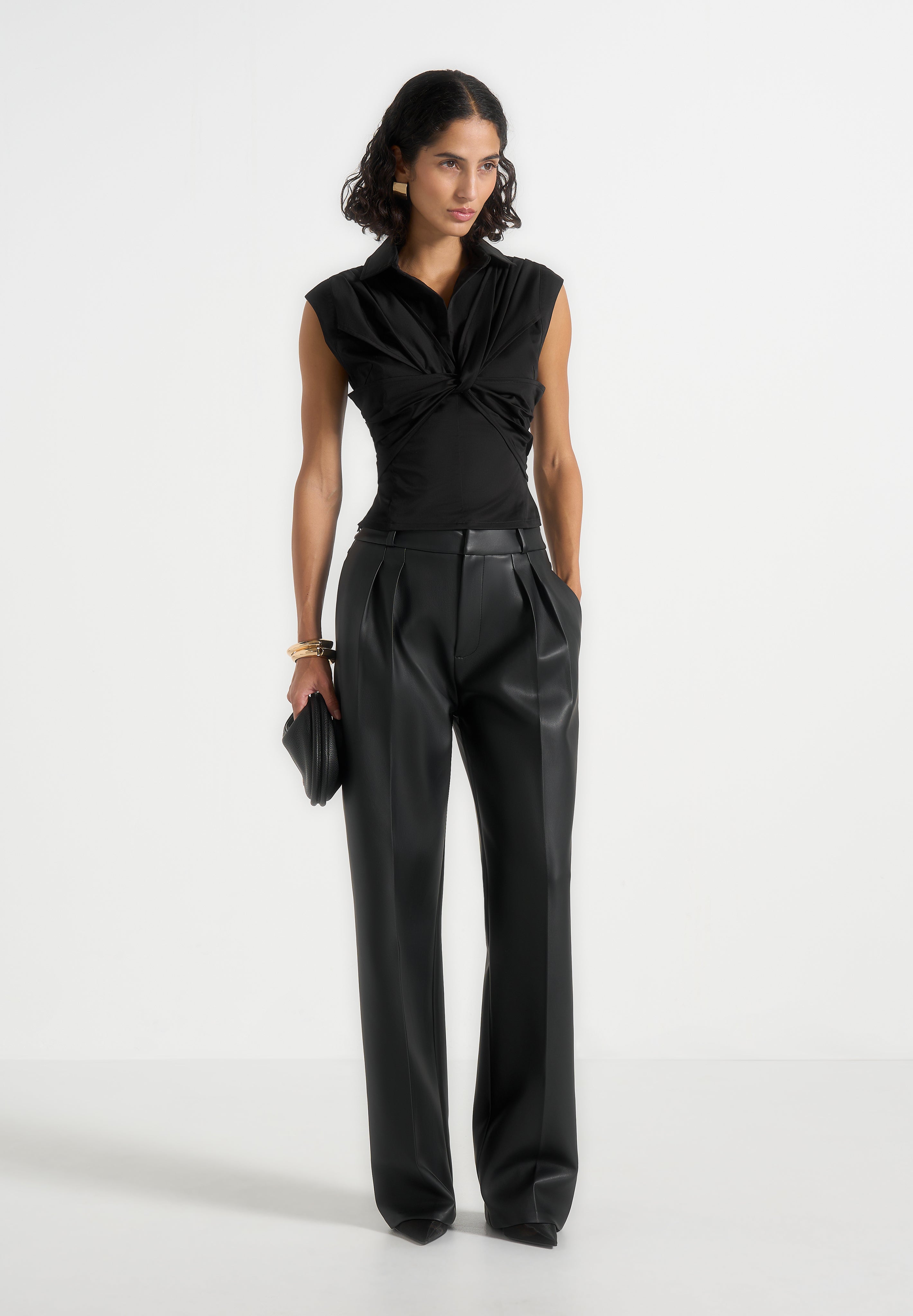 yvette-twist-front-sleeveless-shirt-black 