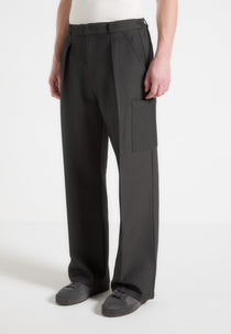 Luca - Relaxed Fit Pleated Pocket Pants - Grey