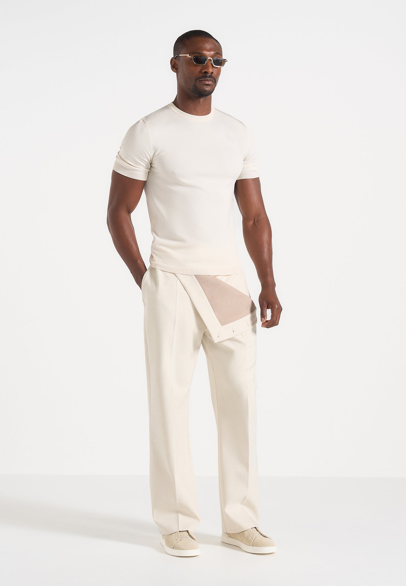 Henri - Foldover Pants - Cream 