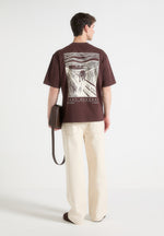 the-scream-cotton-t-shirt-brown