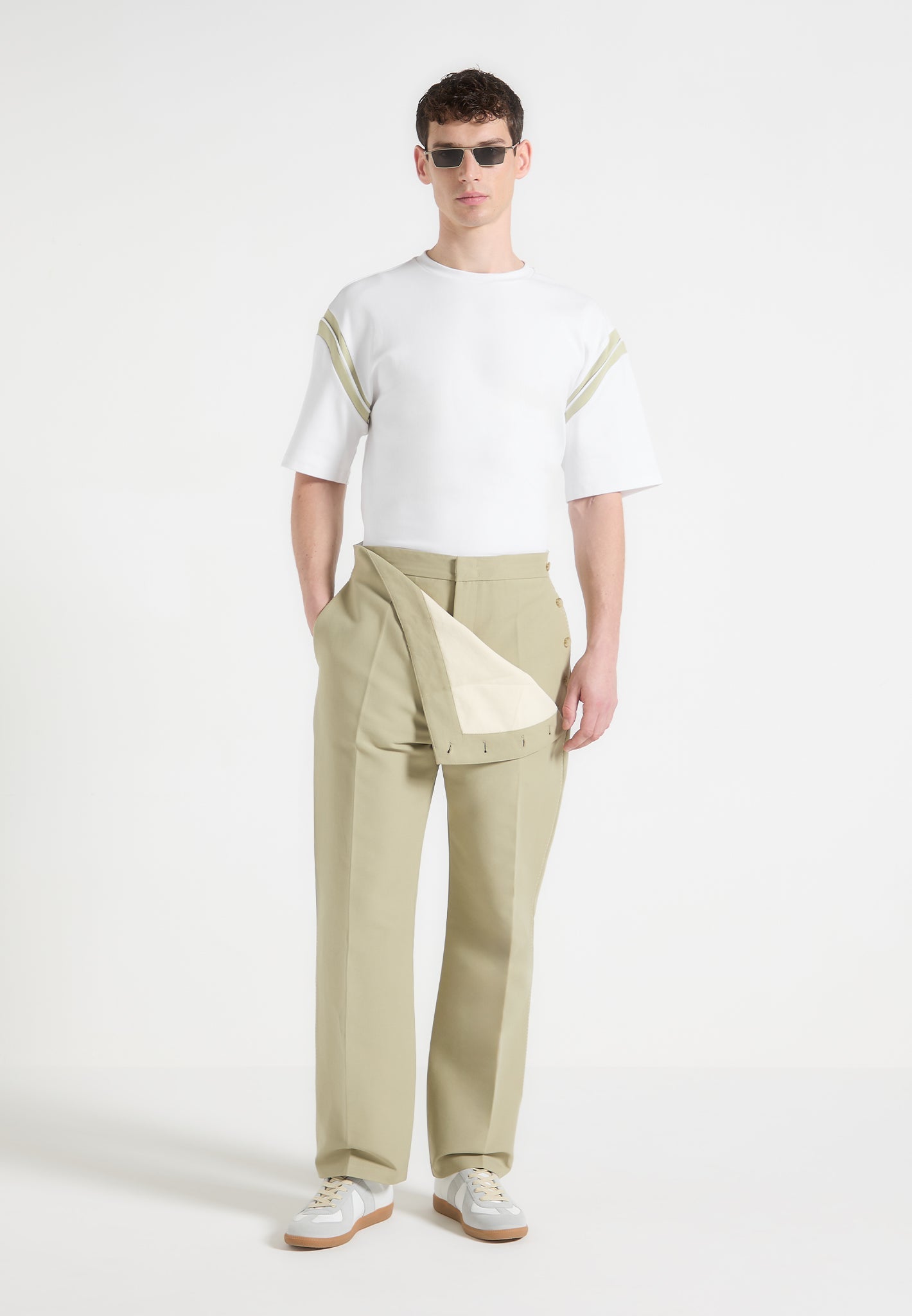 Henri - Foldover Pants - Sage