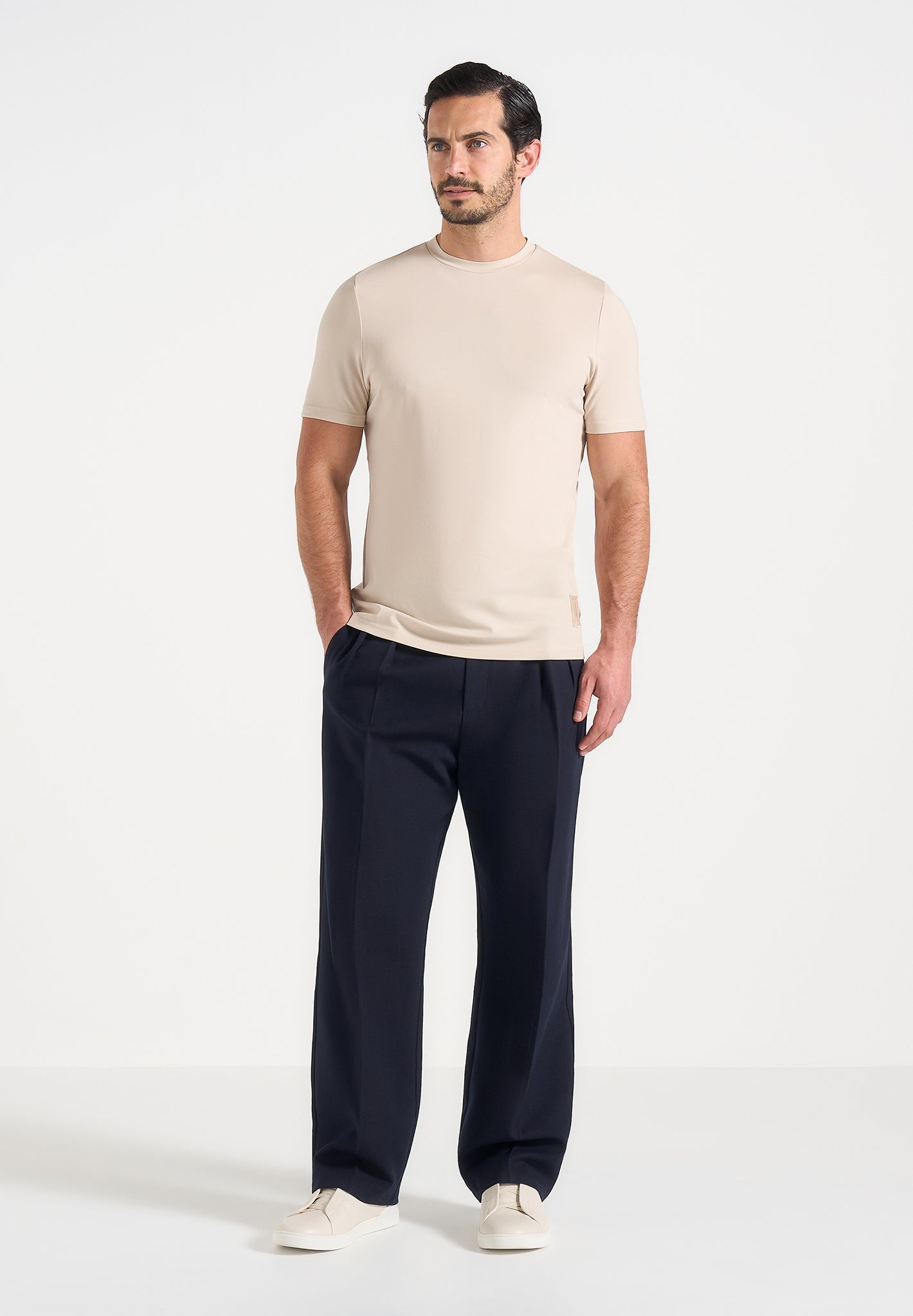 TS003 - Fitted Luxe T-Shirt - Cream 