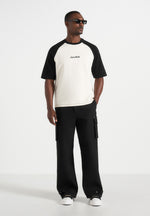 Mathis - Twill Signature Wide Leg Cargo Pants - Black