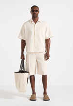 Brook - Unisex Signature Twill Boxy Shirt - Cream