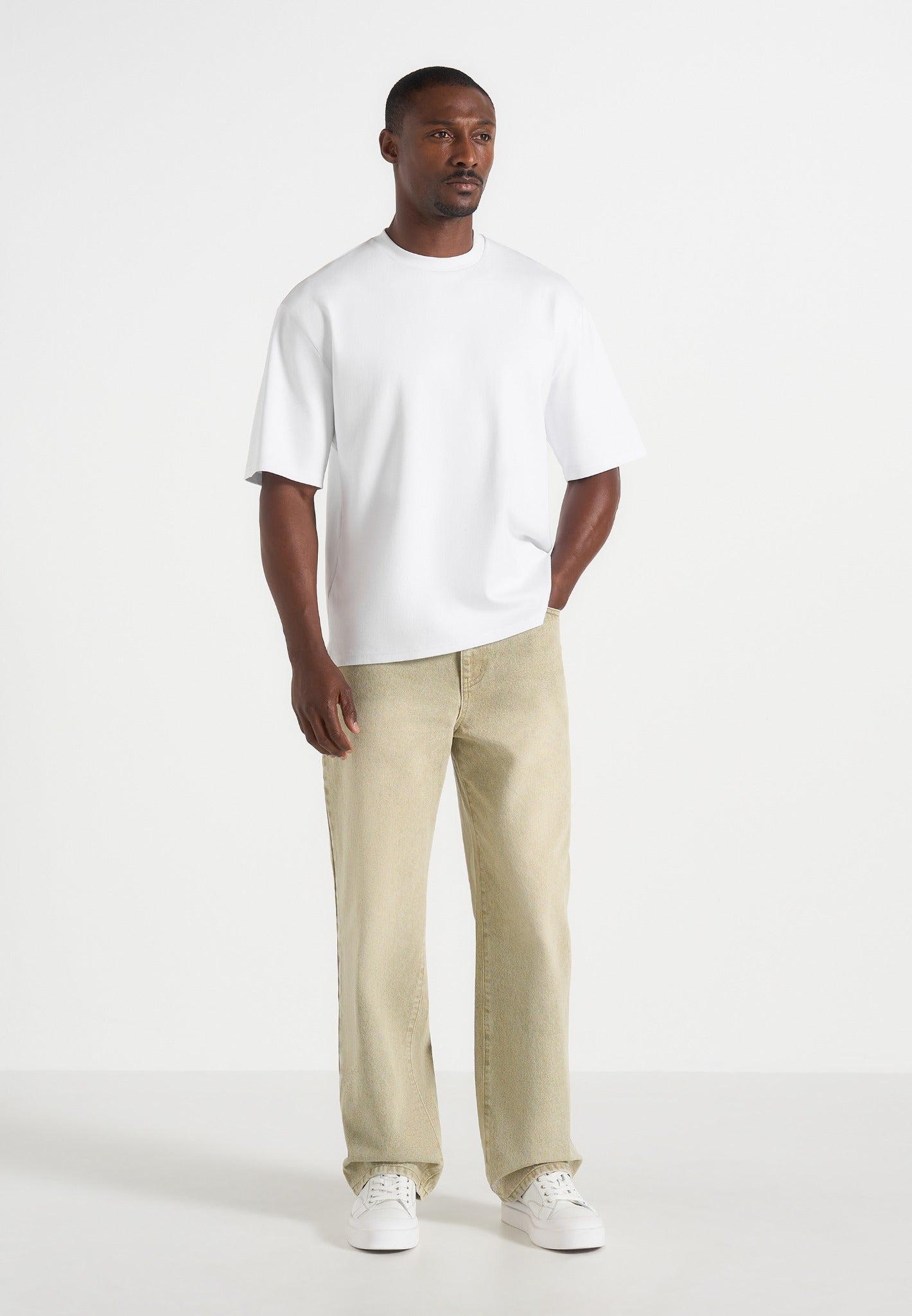 DN002 - Relaxed Fit Denim Jeans - Sage 