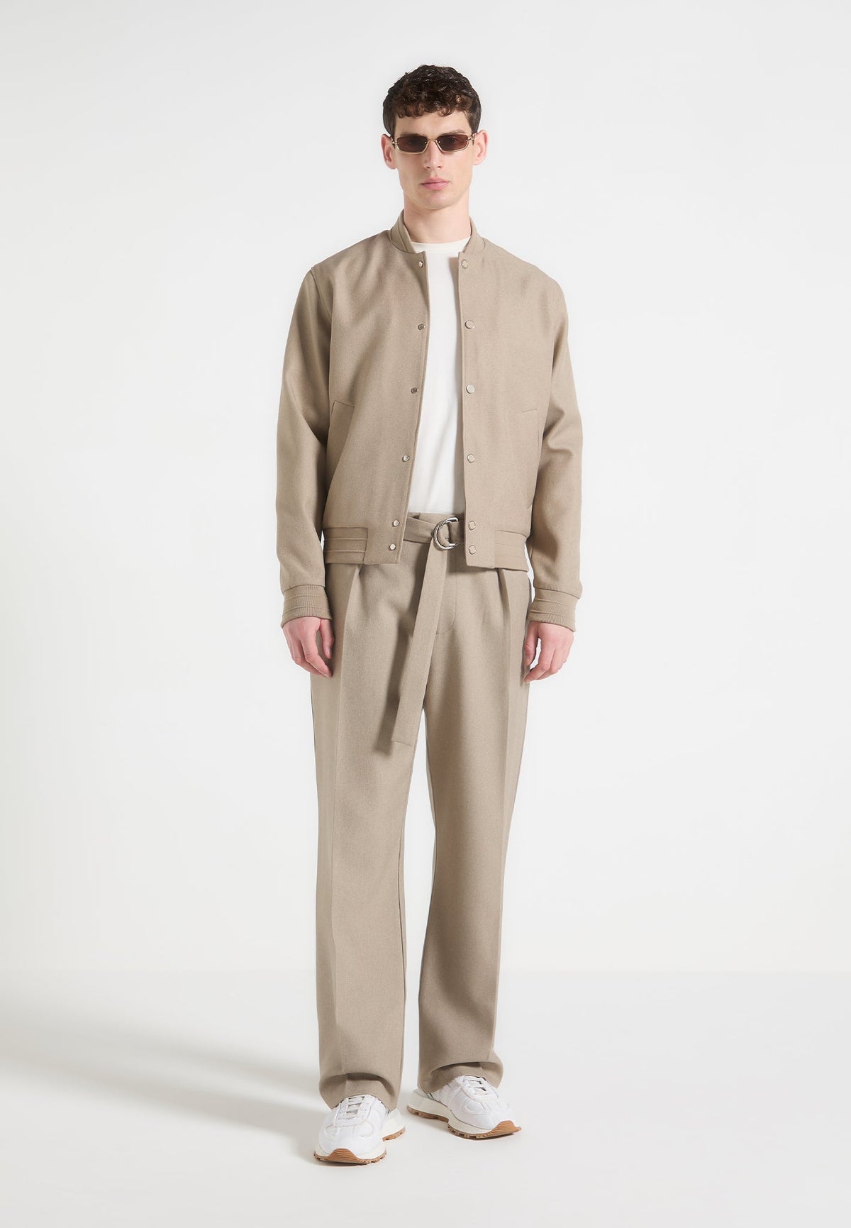 Savin - Tailored Bomber Jacket - Beige