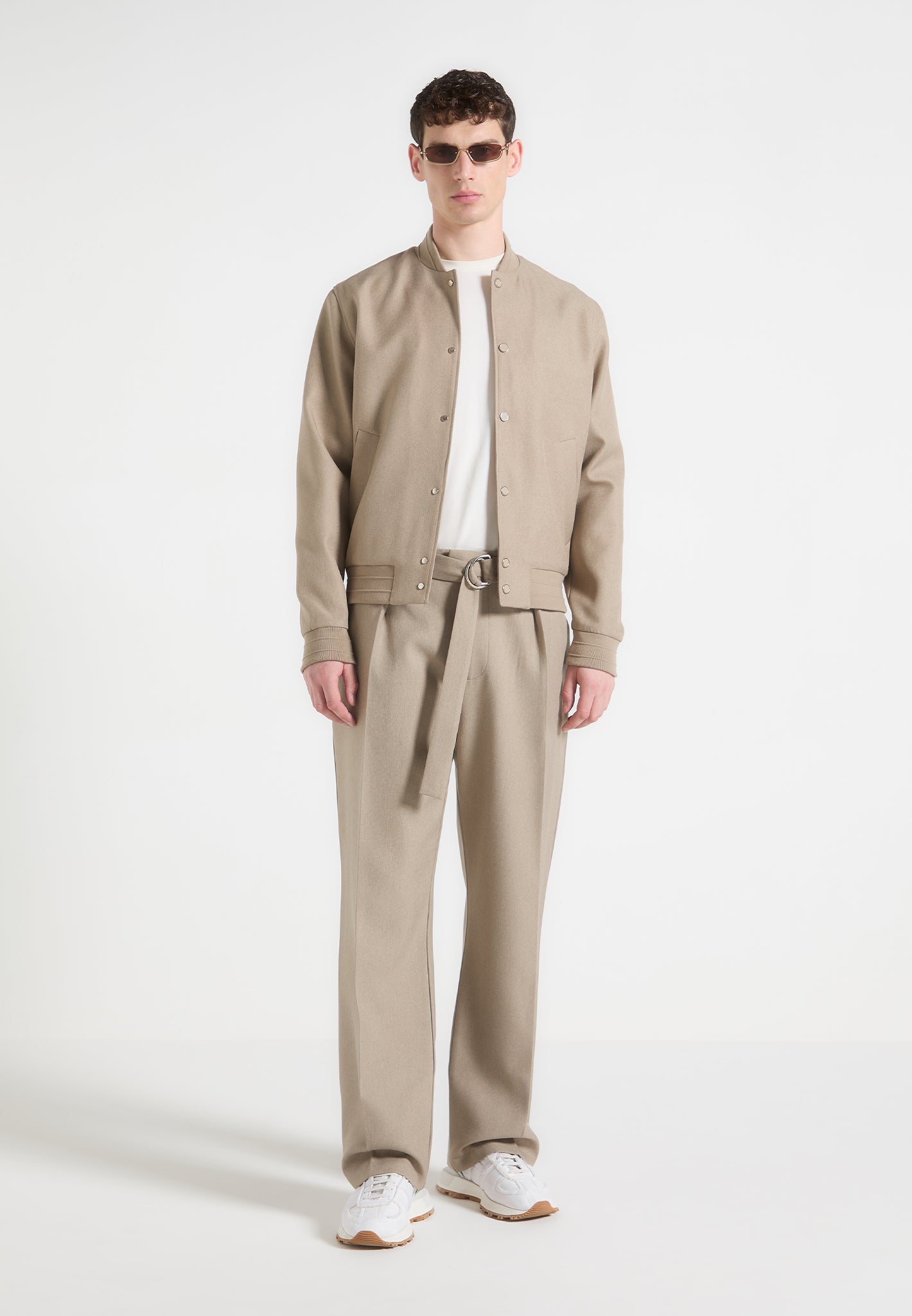 Savin - Tailored Bomber Jacket - Beige