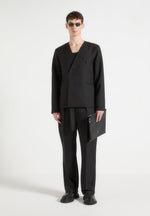 colin-collarless-double-breasted-minimal-blazer-black
