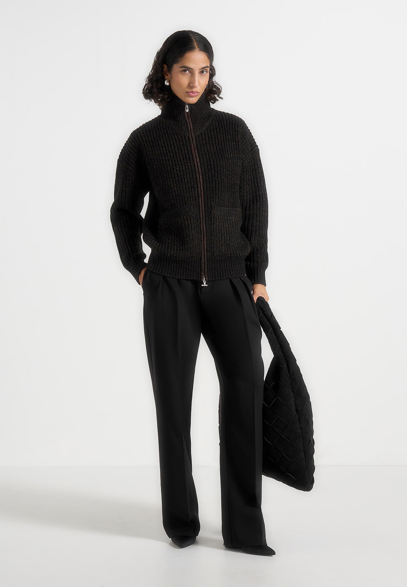 jamie-unisex-speckled-wool-zip-through-jacket-black