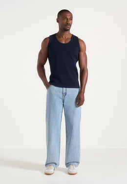 vs001-ribbed-cotton-tank-top-navy