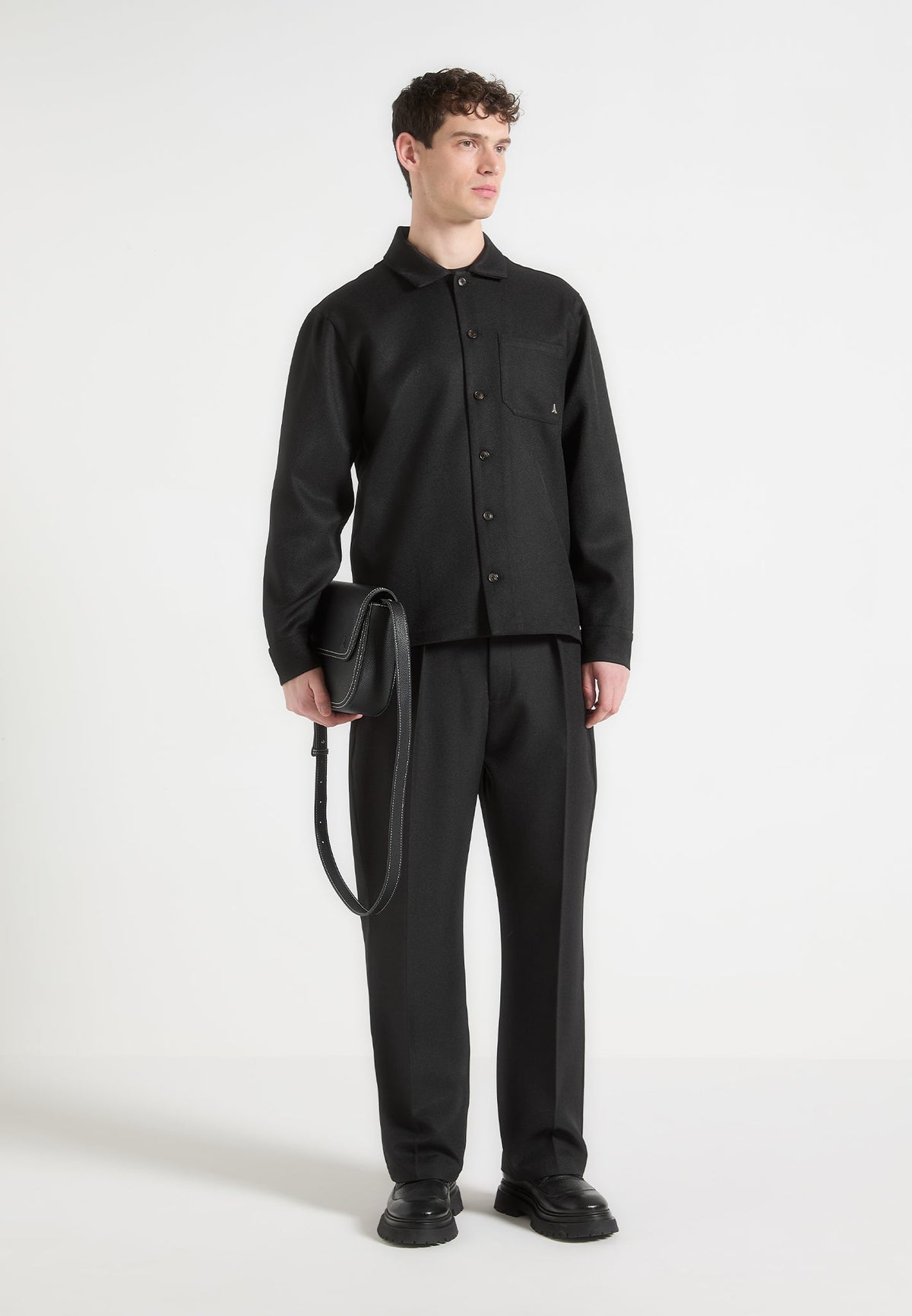 V⁠alentin - Tailored Overshirt - Black