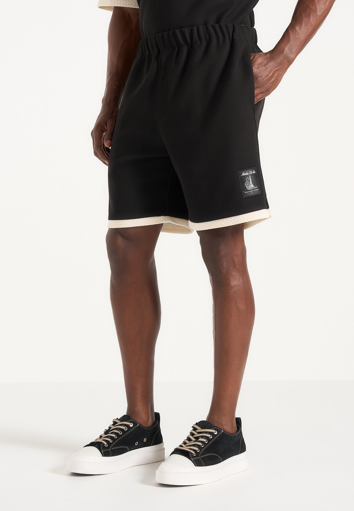 Reuben - Crochet Detail Shorts - Black 