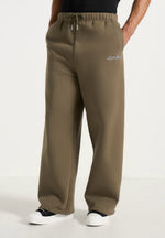 JS003 - Unisex Signature Wide Leg Joggers - Olive