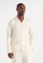 Bailey - Unisex Textured Long Sleeve Shirt - Cream