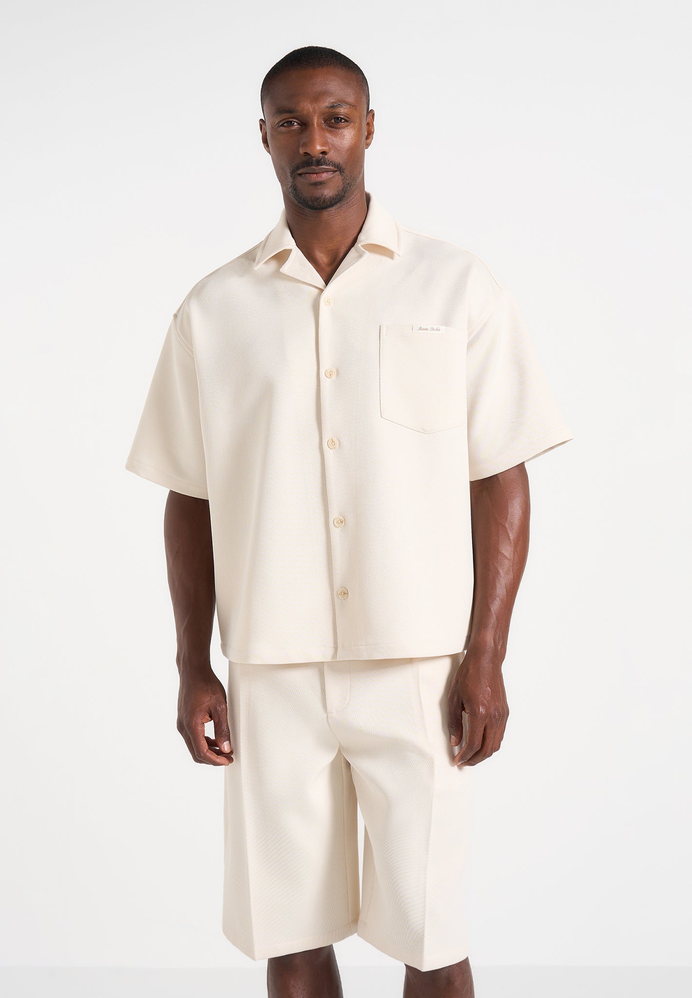 Brook - Unisex Signature Twill Boxy Shirt - Cream