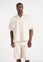 Brook - Unisex Signature Twill Boxy Shirt - Cream