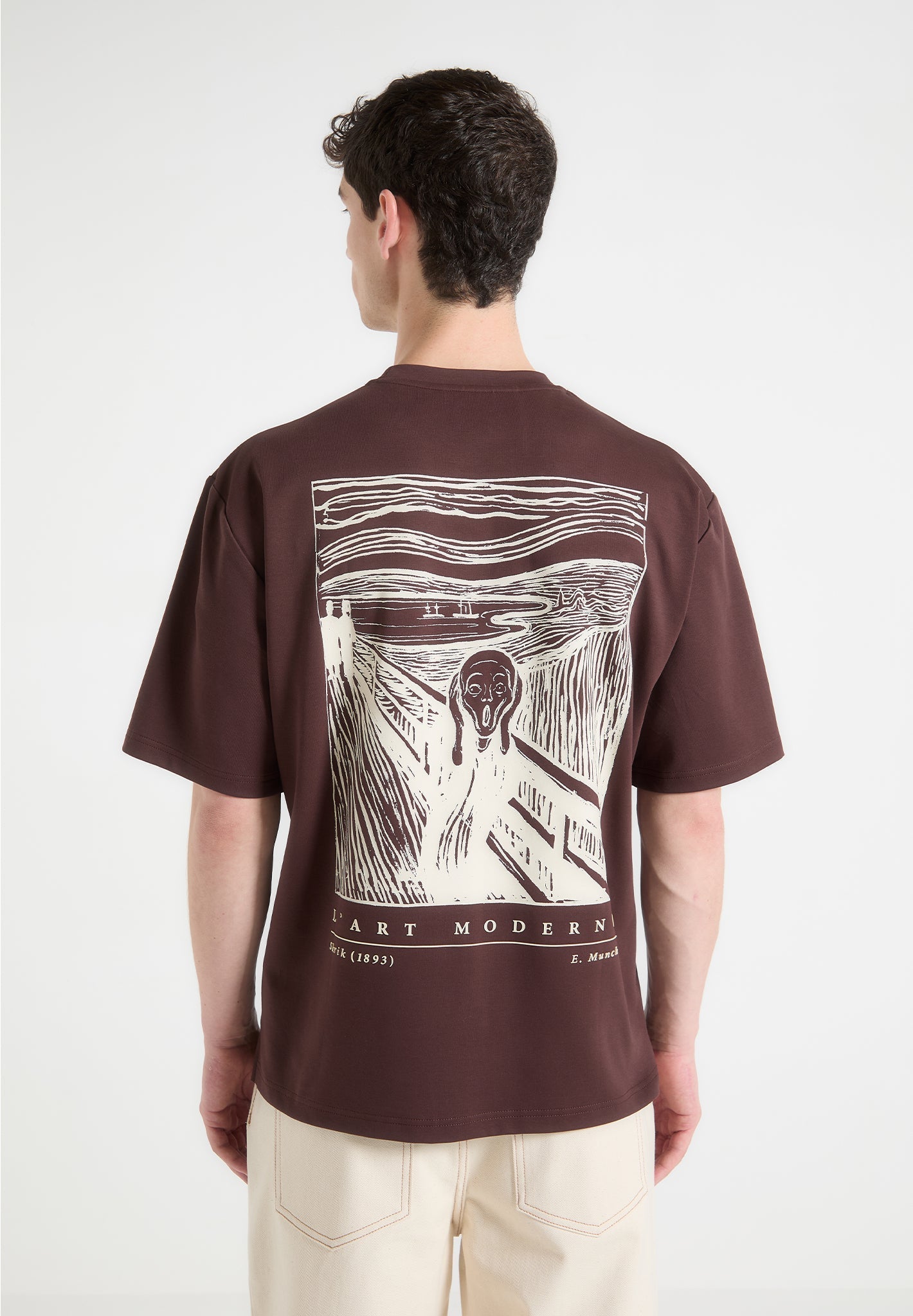 The Scream - Cotton T-Shirt - Brown