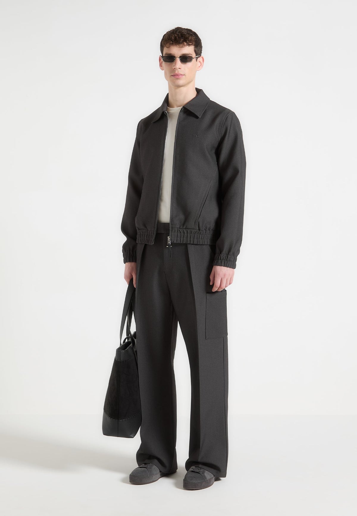Luca - Relaxed Fit Pleated Pocket Pants - Grey