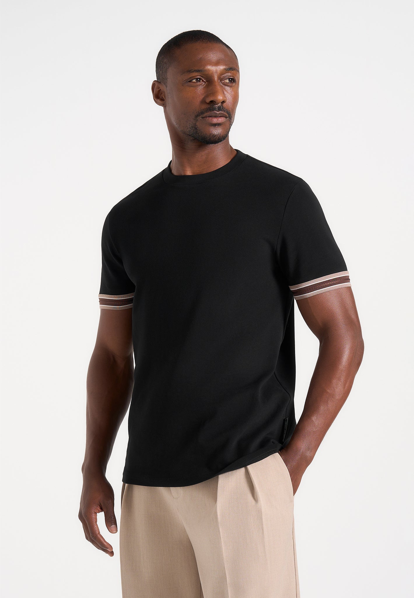 Layton - Taped Cotton T-Shirt - Black 