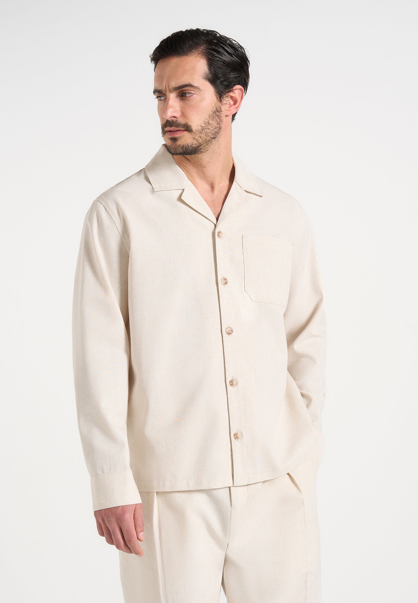 Constant - Linen Long Sleeve Shirt - Natural 