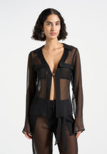 sheer-shirt-with-clasp-black
