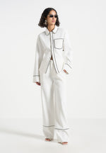 contrast-piped-backless-tie-shirt-white-black
