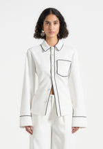 contrast-piped-backless-tie-shirt-white-black