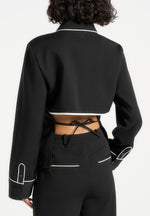 contrast-piped-backless-tie-shirt-black-white