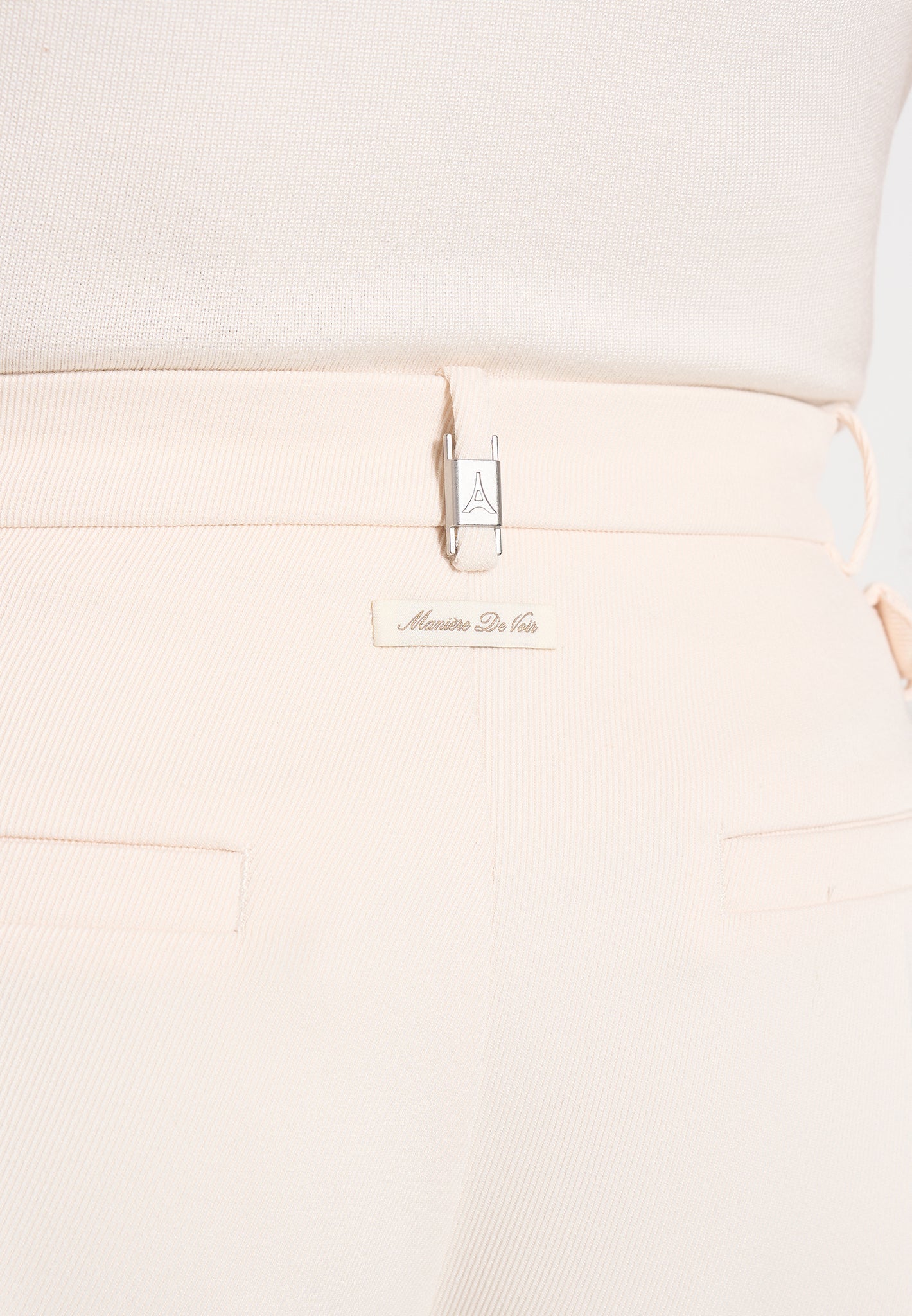 Dorian - Pleated Tailored Pants - Cream