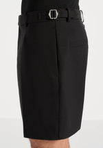 Marin - Tailored Pleated Shorts - Black