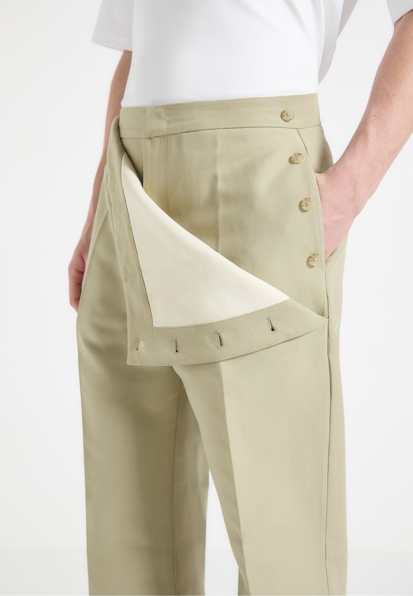 Henri - Foldover Pants - Sage