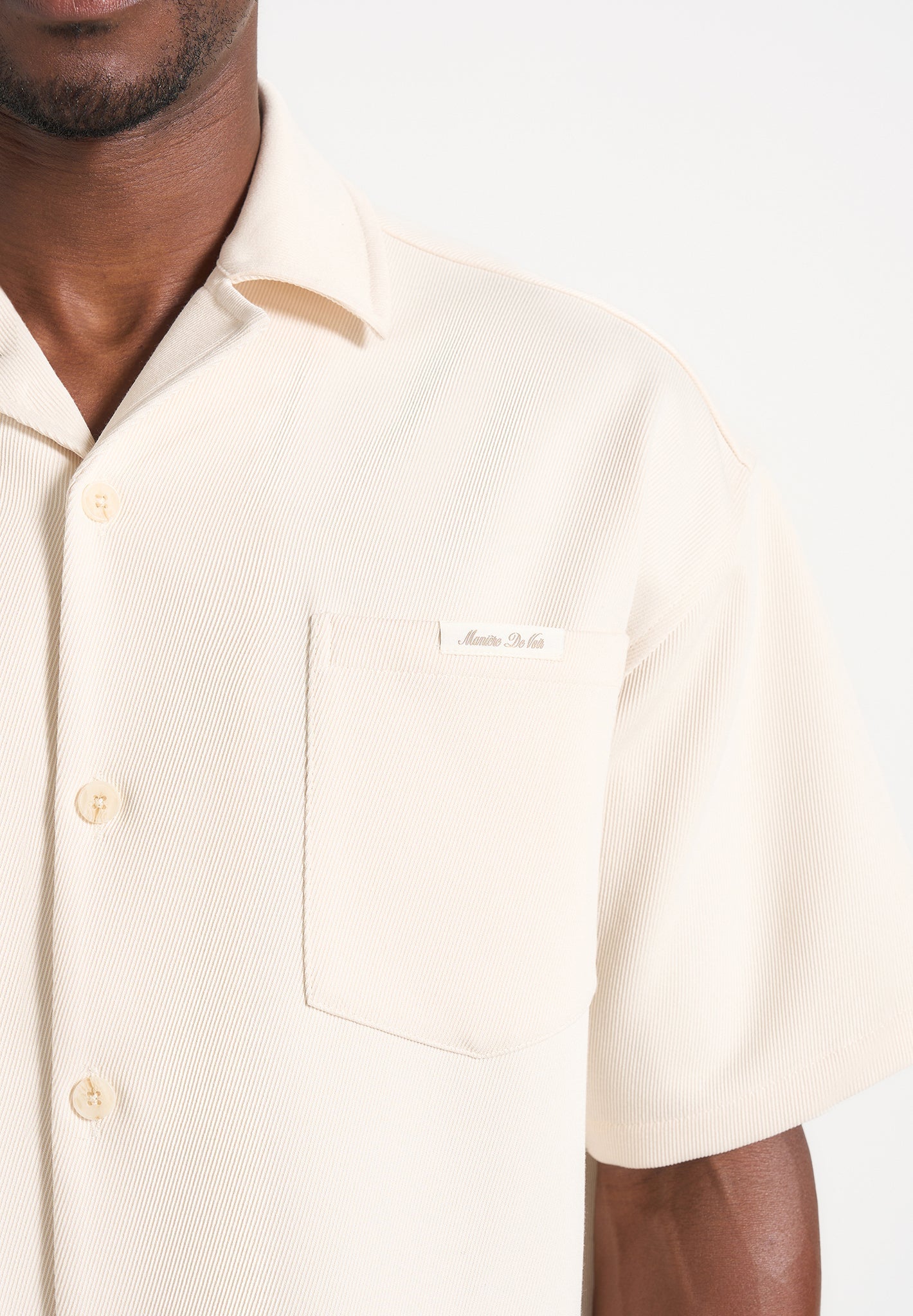 Brook - Unisex Signature Twill Boxy Shirt - Cream