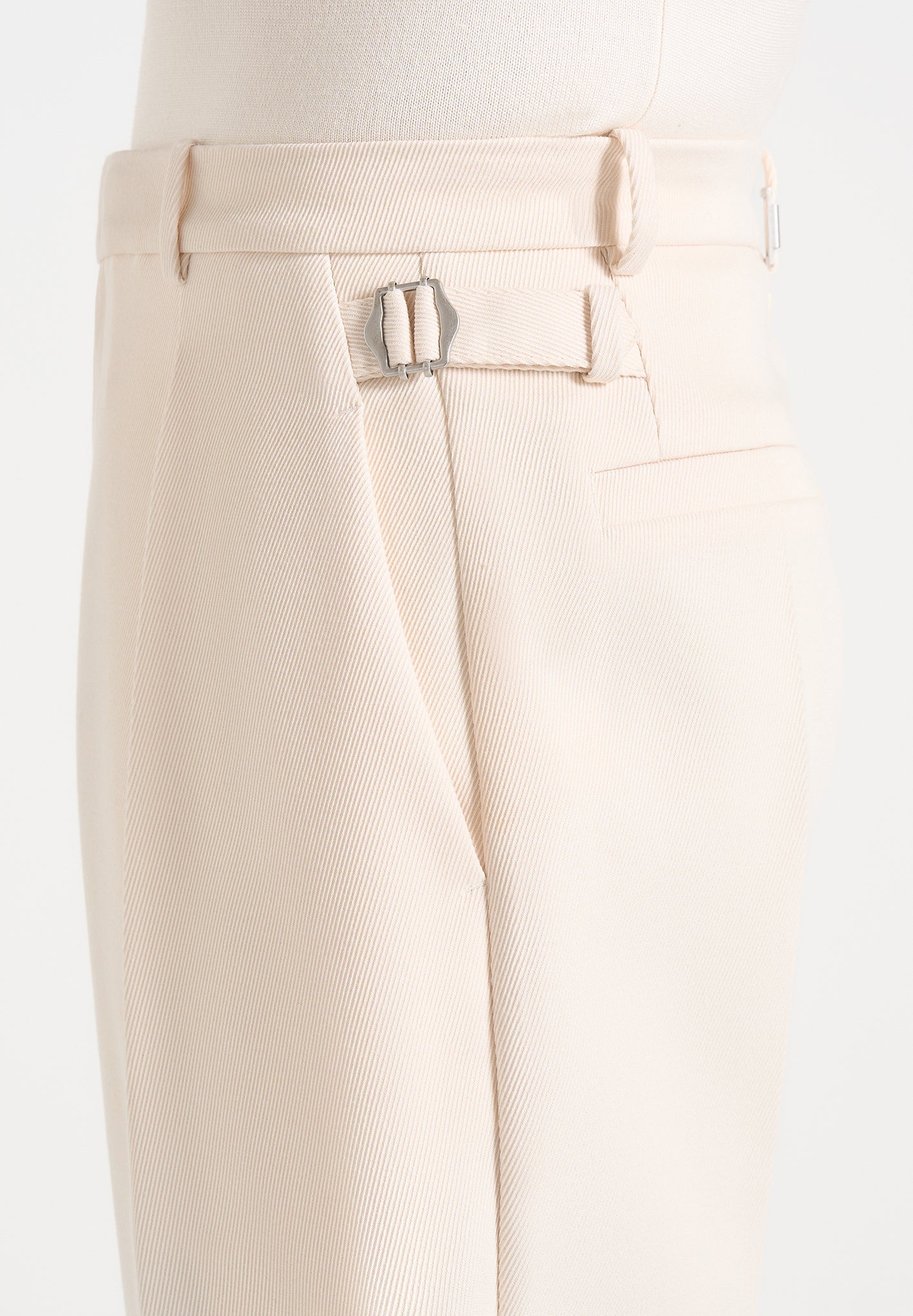 Dorian - Pleated Tailored Pants - Cream