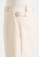 Dorian - Pleated Tailored Pants - Cream