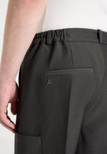 Luca - Relaxed Fit Pleated Pocket Pants - Grey